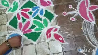 🙏🎇🪔❤️🪔TRADITIONALINDIAN FLOOR ART#DECORATIVE FLOOR PATTERNS#COLOURFULKOLAM#RANGOLI😍 TRENDINGNOW🪔🪔🙏👍👍