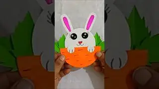 Easy paper rabbit craft ideas | Cute Paper Rabbit #shorts #ytshorts #rabbit #bunny #papercraft #diy