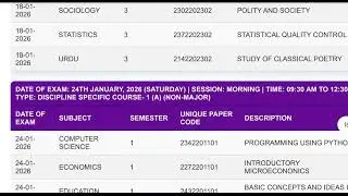BA Program Datesheet Discuss || DU SOL 1/3/5/7 Semester Exam Datesheet ||