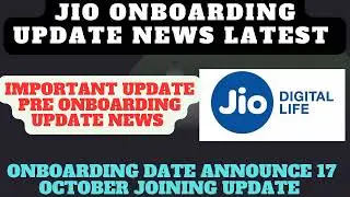 JIO  Onboarding 2023 Update | JIO pre onboarding update |JIO Nov-Dec Pre joining update news today