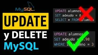 Cómo usar UPDATE y DELETE en MySQL sin cometer errores