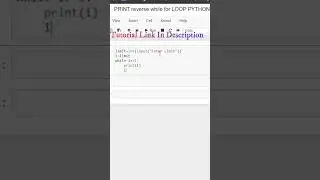 Python Program to print Reverse natural numbers for loop #short #shortsvideo #ittrainingpath
