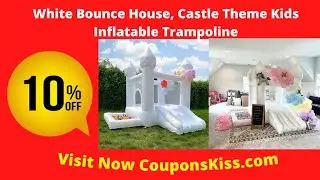 White Bounce House, Trampoline | 10% Off Discount | Coupon Code