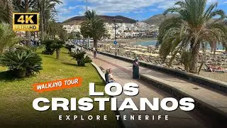 Why People Love Los Cristianos 🇮🇨 Beach Walk on Las Vistas | 4K Tenerife Tour