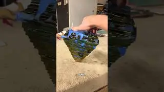 Making art from a stack of glass #art #glassart