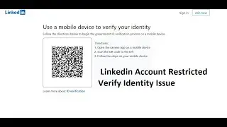 How to UnBlock Restricted Linkedin Account || Linkedin Account Restricted Verify Identity Issue 2023