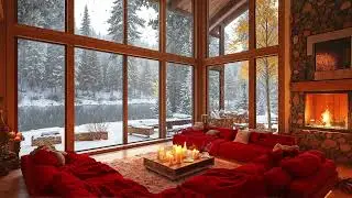 Gentle Winter Jazz Living Room ☕❄️ Smooth Sax & Peaceful Morning Coffee Ambience 🎶