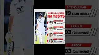 Most 50+ score in Test Cricket 🏏💥 #cricketshorts
