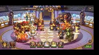 defeat FIRE LORD, week 1 day 1, after new totem synsegy #herowars 