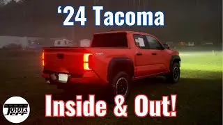 At Night with 2024 Tacoma TRD Off-Road - Buttons, Multimedia, Lights!