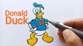 How to Draw Donald Duck easy For Kids