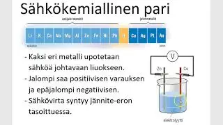Metallien kemiaa, osa3: Sähkökemiallinen pari