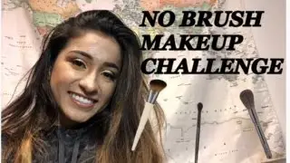 NO BRUSH MAKEUP CHALLENGE |Victoria Linn