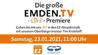 Emden.TV - LIVE: Neujahrstalk mit Oberbürgermeister Tim Kruithoff
