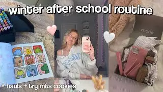 WINTER AFTER SCHOOL ROUTINE *try viral M&S food + rhode haul 🧖🏼&zwj;♀️✨