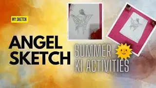 girl sketch with  wings #divyanshi talent #sketch #youtube #video
