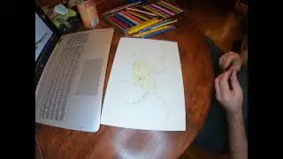 Blue Ring Octopus Drawing Timelapse