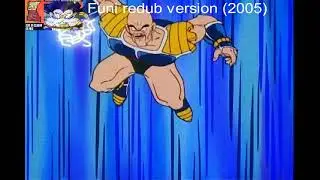 Nappa blows up the Navy (Saban dub vs Funimation redub)