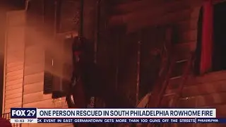 1 person rescued after rowhome fire spreads in South Philadelphia: officials