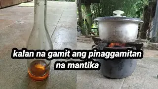 denature alcohol/pinag prituhang mantika/pwd pang luto home made kalan#buhaycaretaker #oil #kalan