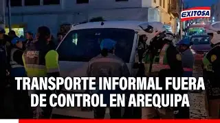 🔴🔵 Transporte informal fuera de control en Arequipa: Impiden el paso vehicular