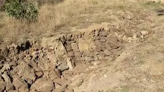 Erosion control - lining gully with interlocking rock