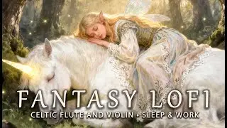 Rest with the Last Unicorn ✨ Fantasy Lofi & Golden Forest Ambience