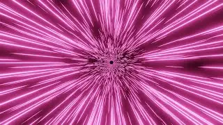 A tunnel of neon pink lines on a black background. Video Loop