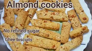 Almond cookies | Badam Biscuits | Badamika Recipe | Homemade Healthy Almond Cookies | Almond sticks