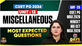 CUET PG 2026 English Grammar |MISCELLANEOUS I Most Expected Questions | MBA,MCA, NIMCET