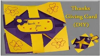 How to make thank card | DIY Thanksgiving cards | Colourful craft | Easy and simple thanks card