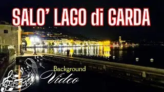 4K Relaxing Sal&ograve;, Lake Garda Winter Evening Walk (Background Music & Visuals)
