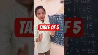 Table of 5, Multiplication table of 5X 1, Rhythmic table of 5, Kids Math, 5X Table, ShivAnandisworld