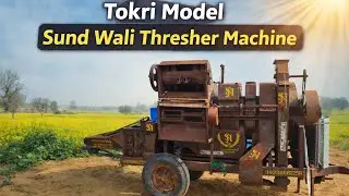 Piche sund wali thresar machine , Puri machine A1 condition mein, with tokri,