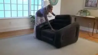 Intex Inflatable One Person Chair Sofa Bed in Action - Outdoorleisuredirect.co.uk