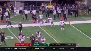Charlie Brewer 9 yd pass to JaMycal Hasty, Baylor v Tech 2017