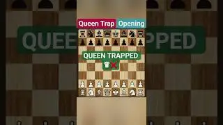 Queen trapped in 6 moves ♕❌#Chess #Shorts #QueenTrap #GalaxyChess