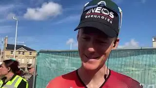 2024 Connor Swift speaking before the final stage of the Tour of Britain