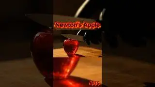 Cutting Glass Newton's Apple ASMR #Newton #ai #aiart #asmr #glasscutting #satisfying  #Physics