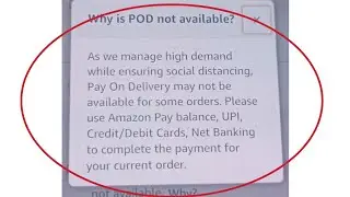Amazon Cash Payment || Why is Pod Not Available