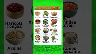 Aliments Riches en Fer V&eacute;g&eacute;tal  #FerV&eacute;g&eacute;tal #NutritionSant&eacute; #AlimentationSaine