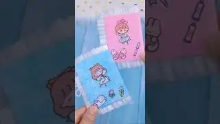 diy mini notebook from mask #diy #easycraft #notebook #handmade #kawaii #diynotebook