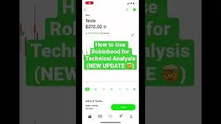 How to Use Robinhood for Technical Analysis?! (NEW UPDATE 🤯) #shorts