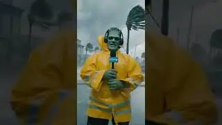 BREAKING NEWS: Weather Report Goes WRONG&hellip; Lifted by a Massive Storm 🤣🧟&zwj;♂️🌪️