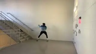 Shadow boxing in a random stairwell!!