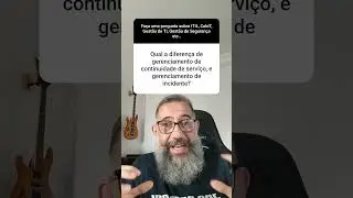 Continuidade de Servi&ccedil;os e Incidentes           #itil4 #itsm #itil
