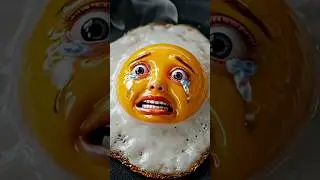 Please don't Cut my Yolk - Egg Yolk 🍳Cutting #asmr #food #yt #viral #satisfying #egg #shorts #crying