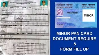 Minor PAN CARD Form fill-up