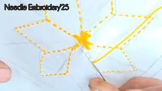 Beautiful Hand Embroidery Floral Square Design | Easy Colorful Flower Stitch | Hand Embroidery Art