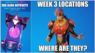 Fortnite, Where Are The Week 3 Alien Artifacts? (Chapter 2 Season 7)